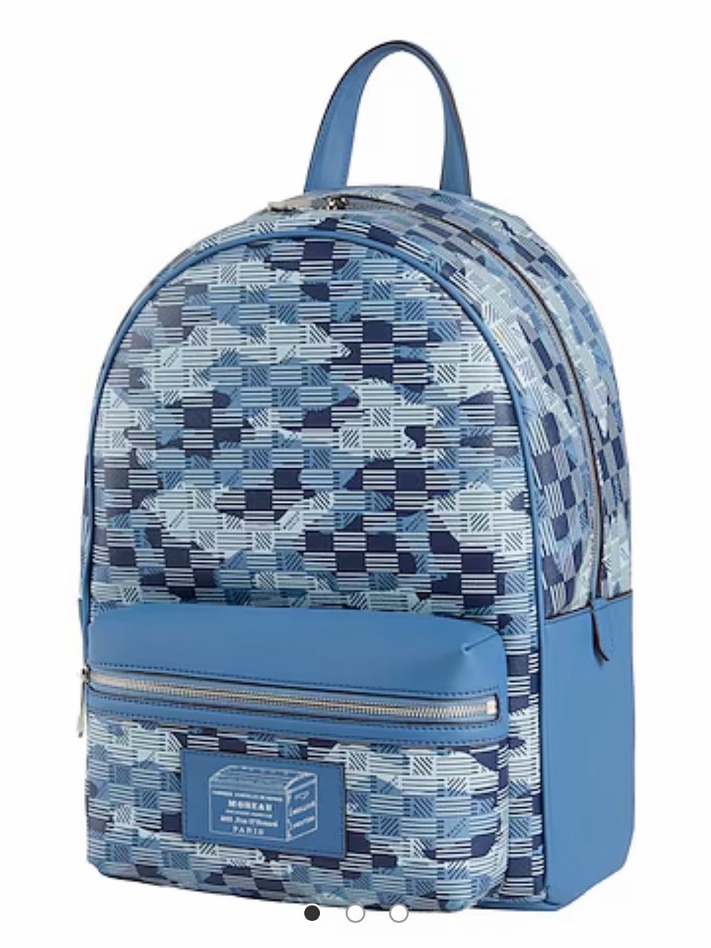 Men’s Checkerboard-Print Blue Backpack by